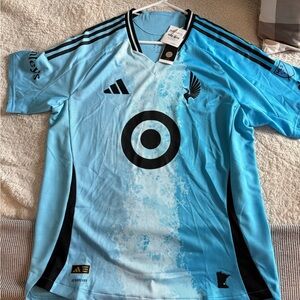 Minnesota United FC Adidas Authentic MLS Jersey Zenith Blue NWT Men’s XL